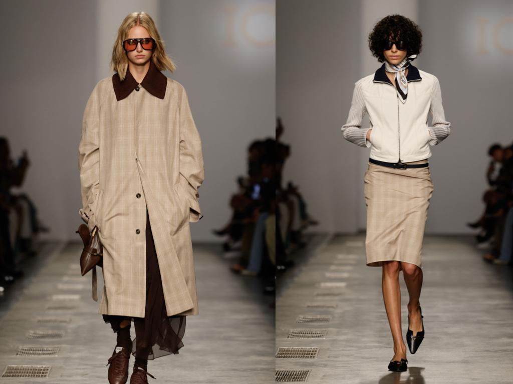Modelli con outfit Iceberg SS 2026 in stile italiano e mood british