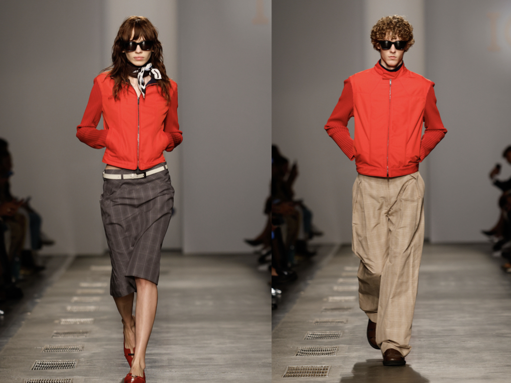 Modelli con outfit Iceberg SS 2026 in stile italiano e mood british